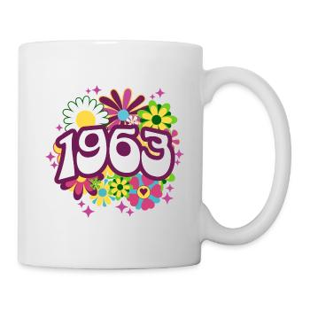 Fête Anniversaire Femme 1963 60 Ans Anniversaire - Mug blanc - blanc - Droite