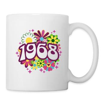Birthday Party Woman 1968 55 Years Anniversary - Mug - white - Right