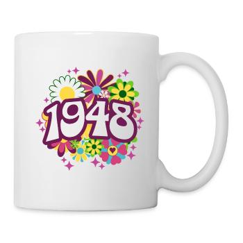 Fête Anniversaire Femme 1948 75 Ans Anniversaire - Mug blanc - blanc - Droite