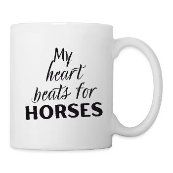 Pferde - T-Shirt Fan Pferd Geschenk Humor - Tasse - Weiß - Rechts
