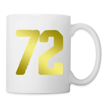 72 Zahl Trikot - Tasse - Weiß - Rechts