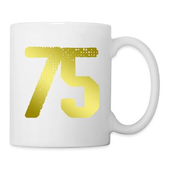 maillot numéro 75 - Mug blanc - blanc - Droite