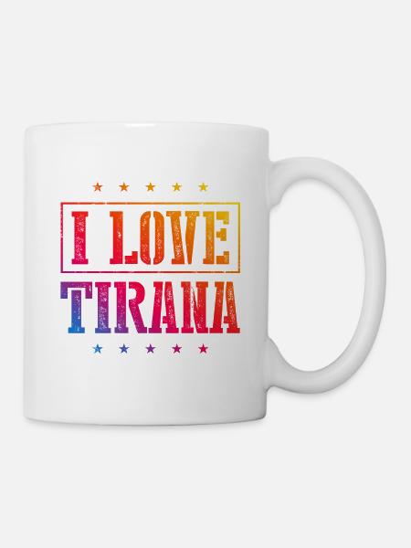 I Love Tirana - Tasse - Weiß