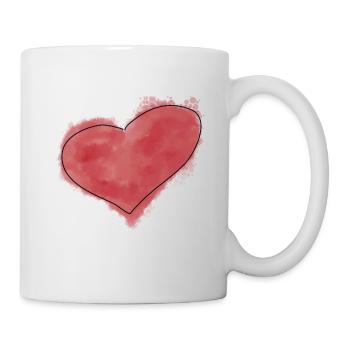 Cœur rouge Cœurs rouges Couples rouges - Mug blanc - blanc - Droite