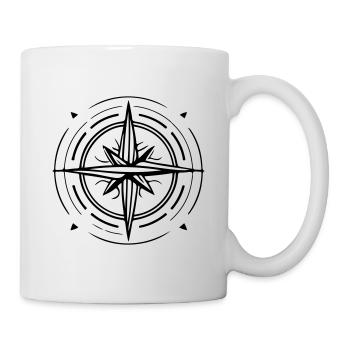 Kompass Symbol Travel - Tasse - Weiß - Rechts