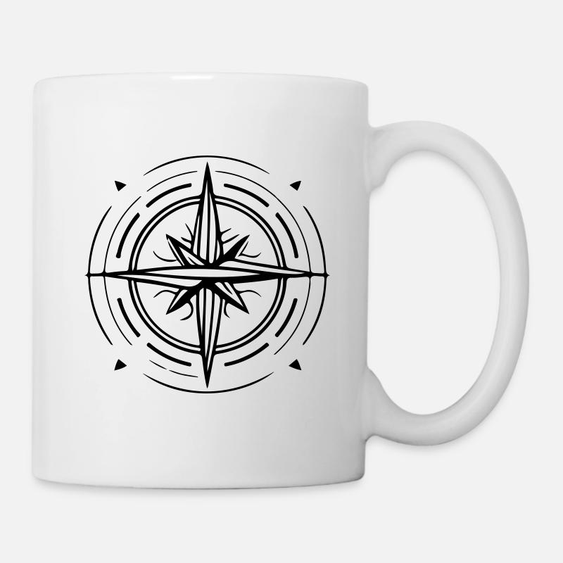 Kompass Symbol Travel - Tasse - Weiß