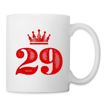29 Zahl Krone - Tasse - Weiß - Rechts