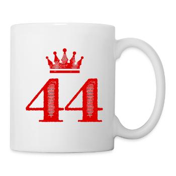 44 Zahl Krone - Tasse - Weiß - Rechts