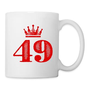 49 Zahl Krone - Tasse - Weiß - Rechts