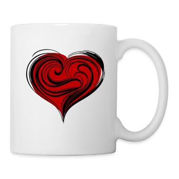 Symbole du cœur Amour - Mug blanc - blanc - Droite