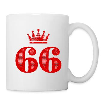 66 Zahl Krone - Tasse - Weiß - Rechts