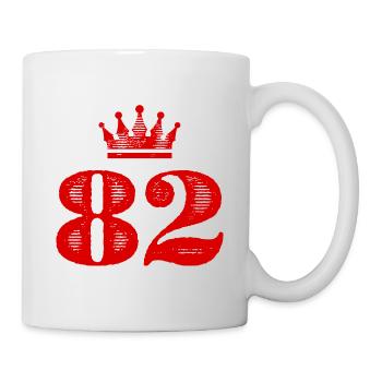 82 Zahl Krone - Tasse - Weiß - Rechts
