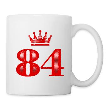 84 Zahl Krone - Tasse - Weiß - Rechts
