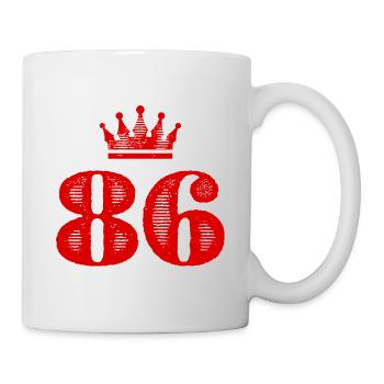 86 Nombre de couronnes - Mug blanc - blanc - Droite
