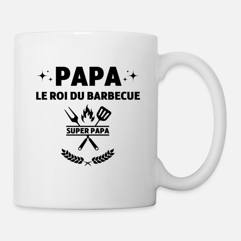 Papa le roi du barbecue - Mug blanc - blanc