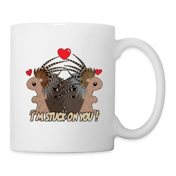 I'm stuck on you PORCUPINE - Geschenkidee - Tasse - Weiß - Rechts