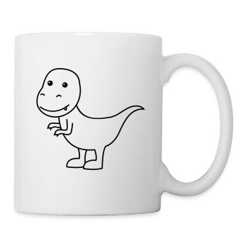 Dinosaur T-Rex Comic - Mug - white - Right