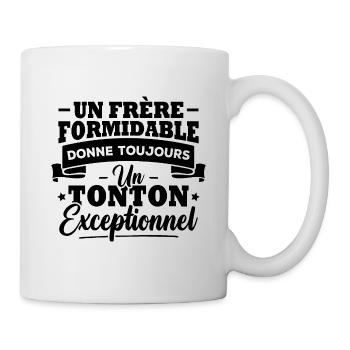 Un frère formidable donne un tonton exceptionnel - Mug blanc - blanc - Droite