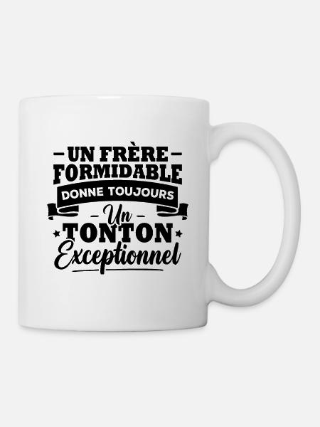 Un frère formidable donne un tonton exceptionnel - Mug blanc - blanc