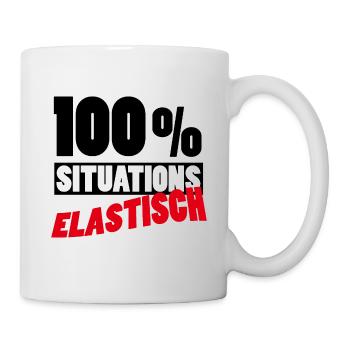 100% Situationselastisch - Party - Spruch - Tasse - Weiß - Rechts