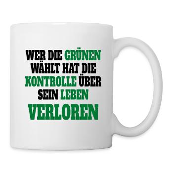 Witze Grüne Die Grünen Habeck Baerbock Partei - Tasse - Weiß - Rechts