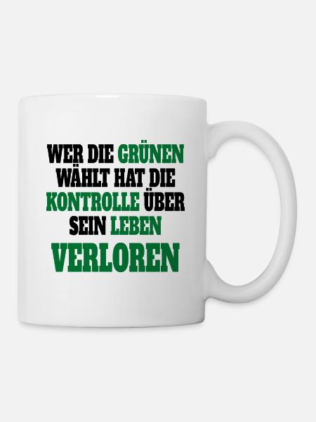 Witze Grüne Die Grünen Habeck Baerbock Partei - Tasse - Weiß