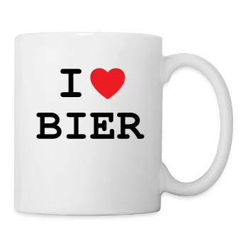 Ich liebe Bier - Tasse - Weiß - Rechts
