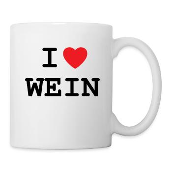 Ich liebe Wein - Tasse - Weiß - Rechts