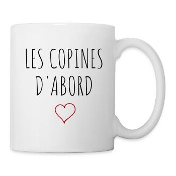 Les copines d'abord - Cœur - Mug blanc - blanc - Droite