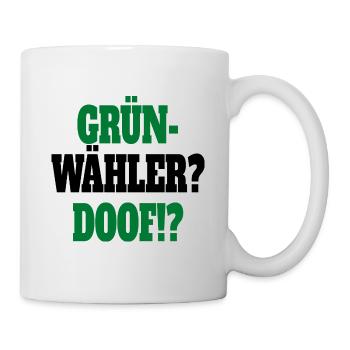 Witze Grüne Die Grünen Habeck Baerbock Partei - Tasse - Weiß - Rechts
