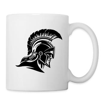 Spartaner Helm Krieger Sparta - Tasse - Weiß - Rechts