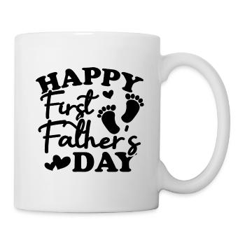Joyeuse première fête des pères - Mug blanc - blanc - Droite