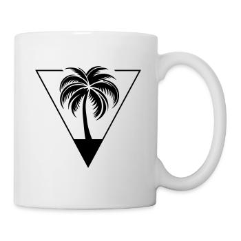 Palme Silhouette Symbol - Tasse - Weiß - Rechts