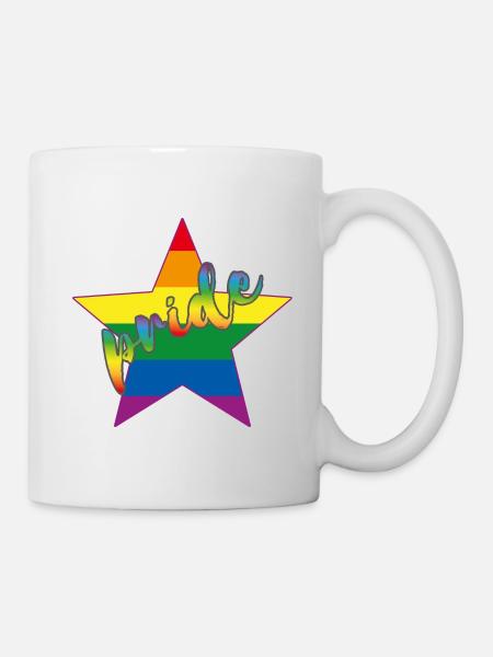 Rainbow Star Pride - Mug - white