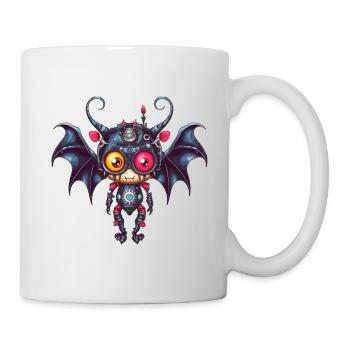 Drôle de robot vampire - Mug blanc - blanc - Droite