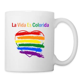 La Vida es colorida - Tasse - Weiß - Rechts
