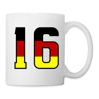 16 Symbole numérique Allemagne - Mug blanc - blanc - Droite