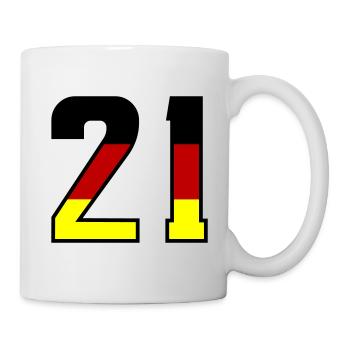 21 Symbole numérique Allemagne - Mug blanc - blanc - Droite