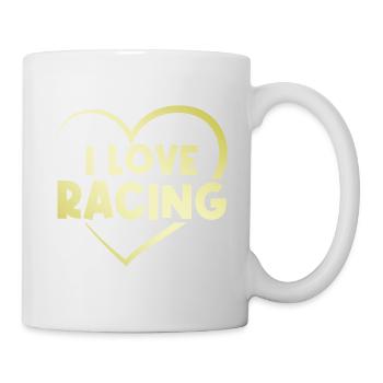 I love racing - Mug - white - Right