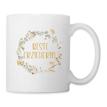 Beste Erzieherin! personalisierbar - Tasse - Weiß - Rechts