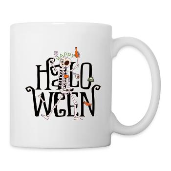 Squelette drôles,Happy Halloween - Mug blanc - blanc - Droite