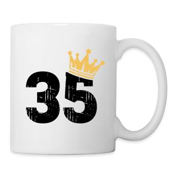 35 Krone 35. Geburtstag 35 Jahre - Tasse - Weiß - Rechts