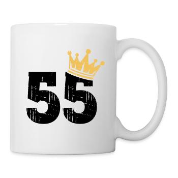 55 Krone 55. Geburtstag 55 Jahre - Tasse - Weiß - Rechts
