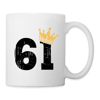 61 Crown 61st birthday 61 years old - Mug - white - Right