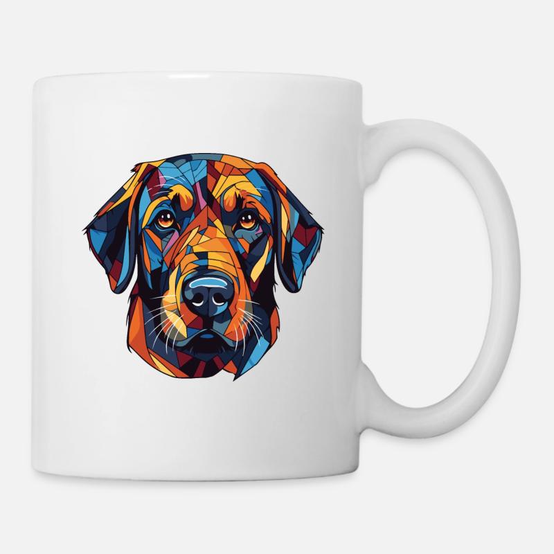 Labrador Hund Kopf - Tasse - Weiß