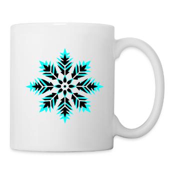 Schneeflocke Icon Winter - Tasse - Weiß - Rechts