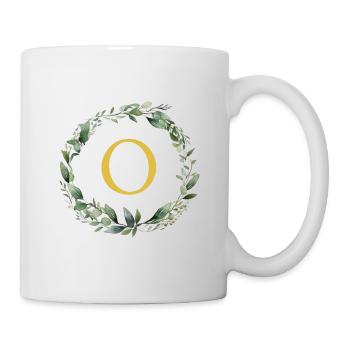 O Monogram, Eucalyptus Wreath - Mug - white - Right