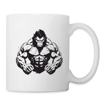 Gorilla Bodybuilding Muscles - Mug - white - Right