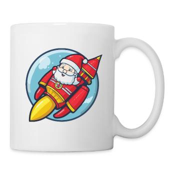 Père Noël Rocket Comic Noël - Mug blanc - blanc - Droite
