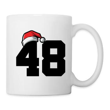 48 Zahl Weihnachten - Tasse - Weiß - Rechts